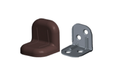 MF Уголок крепежный венге с пластиковой крышкой (4) тип 2 9565